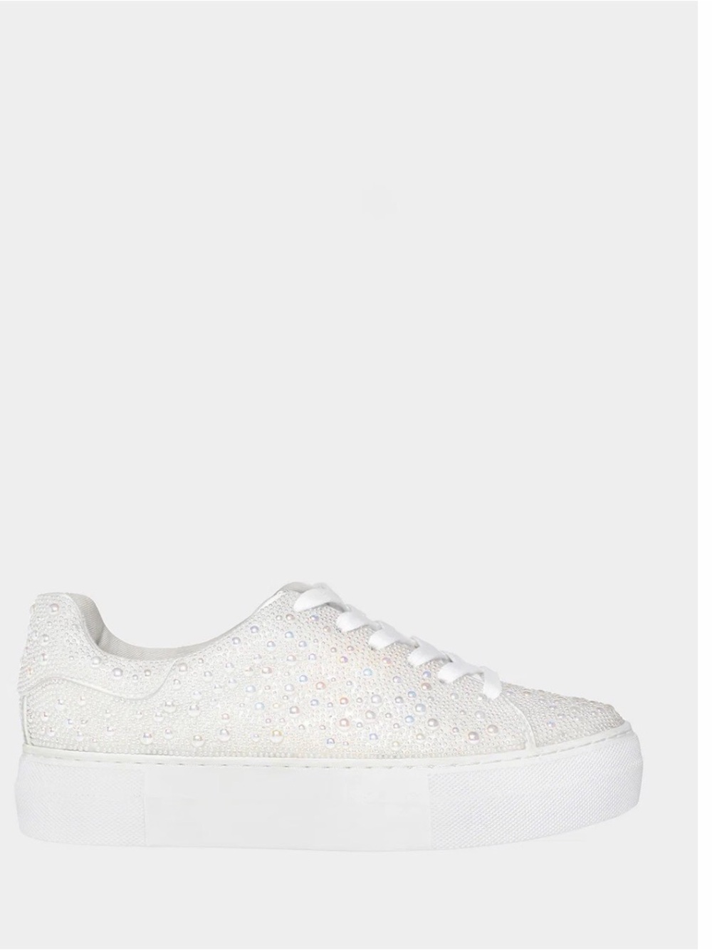 Betsey Johnson Sidny Ivory Pearl Platform Sneakers